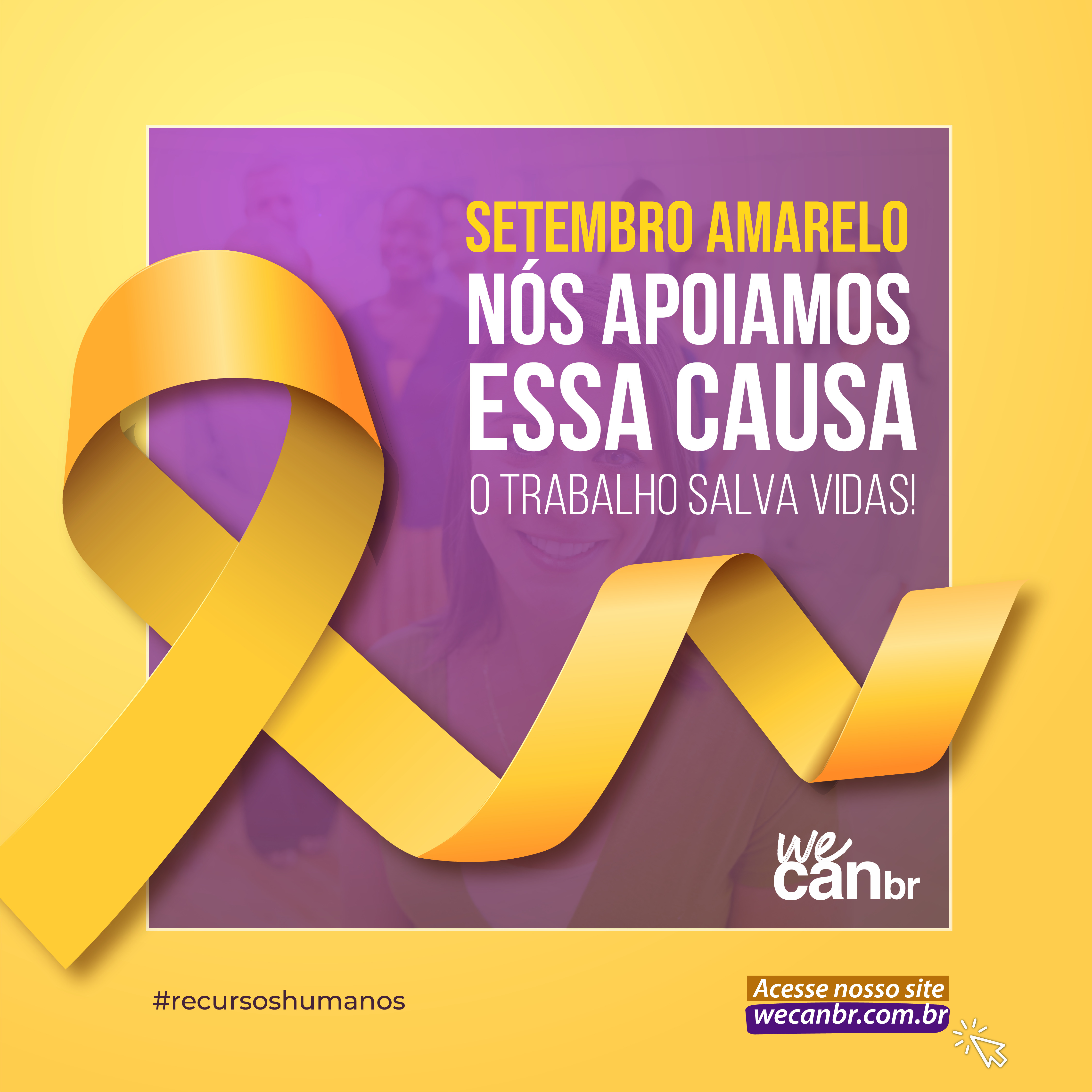 SETEMBRO AMARELO: NÓS APOIAMOS ESSA CAUSA