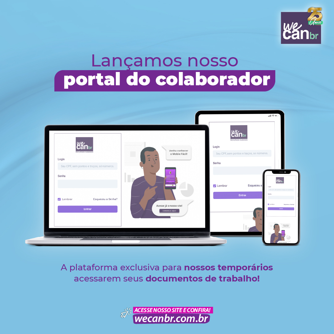 LANÇAMOS NOSSO PORTAL DO COLABORADOR