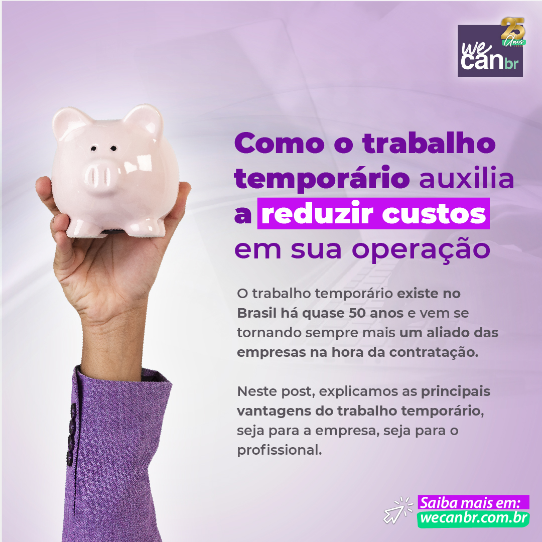  COMO O TRABALHO TEMPORÁRIO AUXILIA A REDUZIR CUSTOS EM SUA OPERAÇÃO 