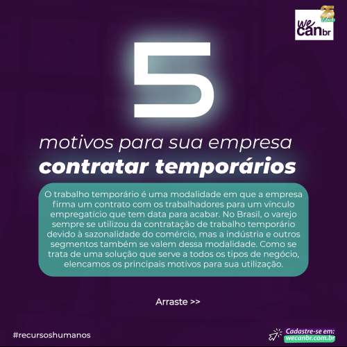 5 motivos para a SUA EMPRESA contratar temporários