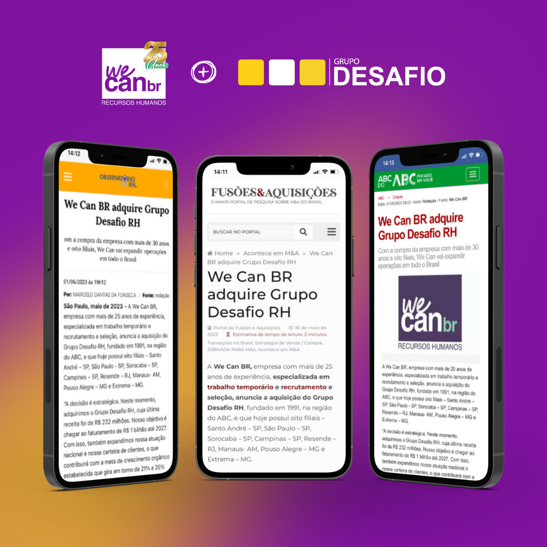 We Can Br adquire grupo desafio rh 
