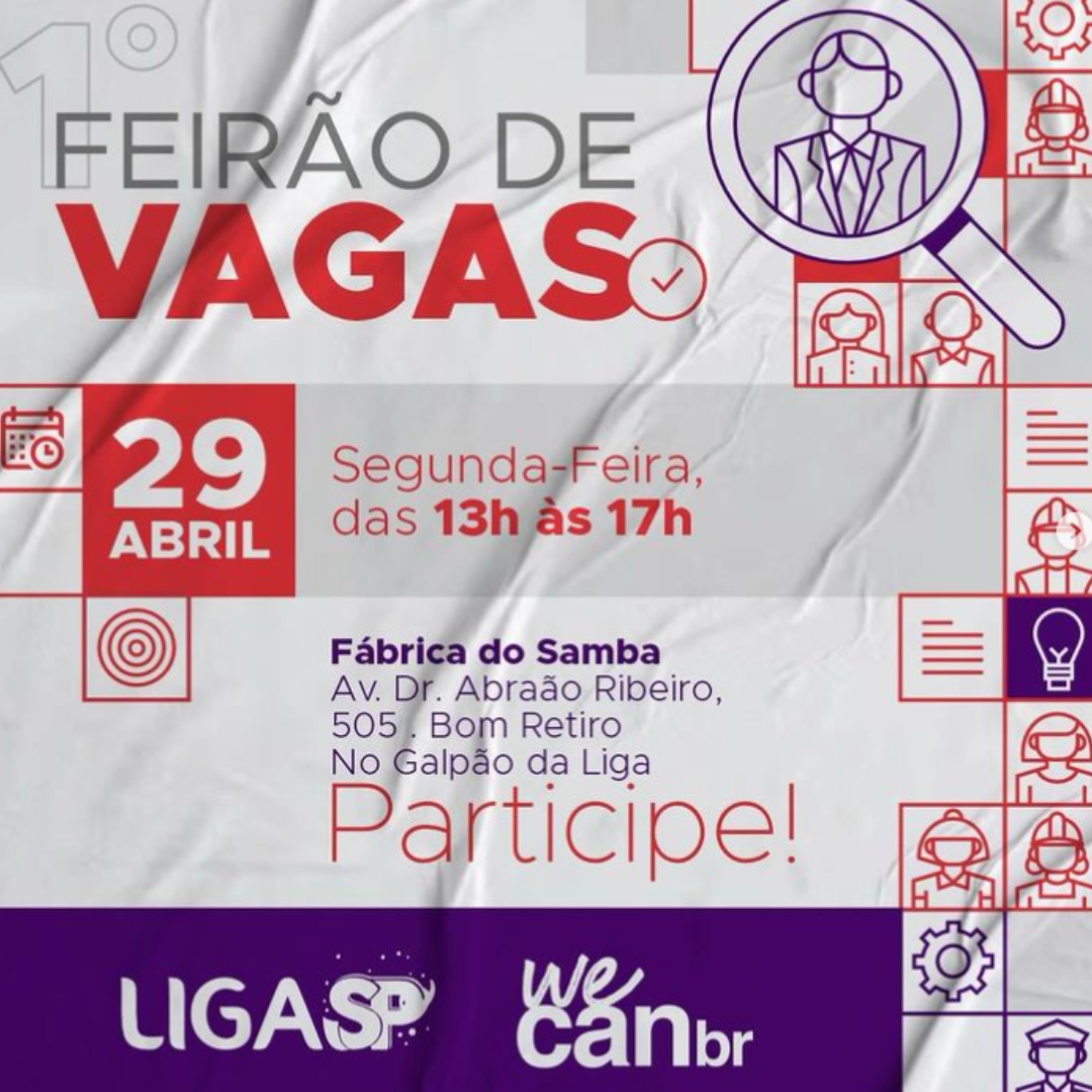 Liga-SP e WE CAN BR promovem o primeiro feirão de empregos em conjunto