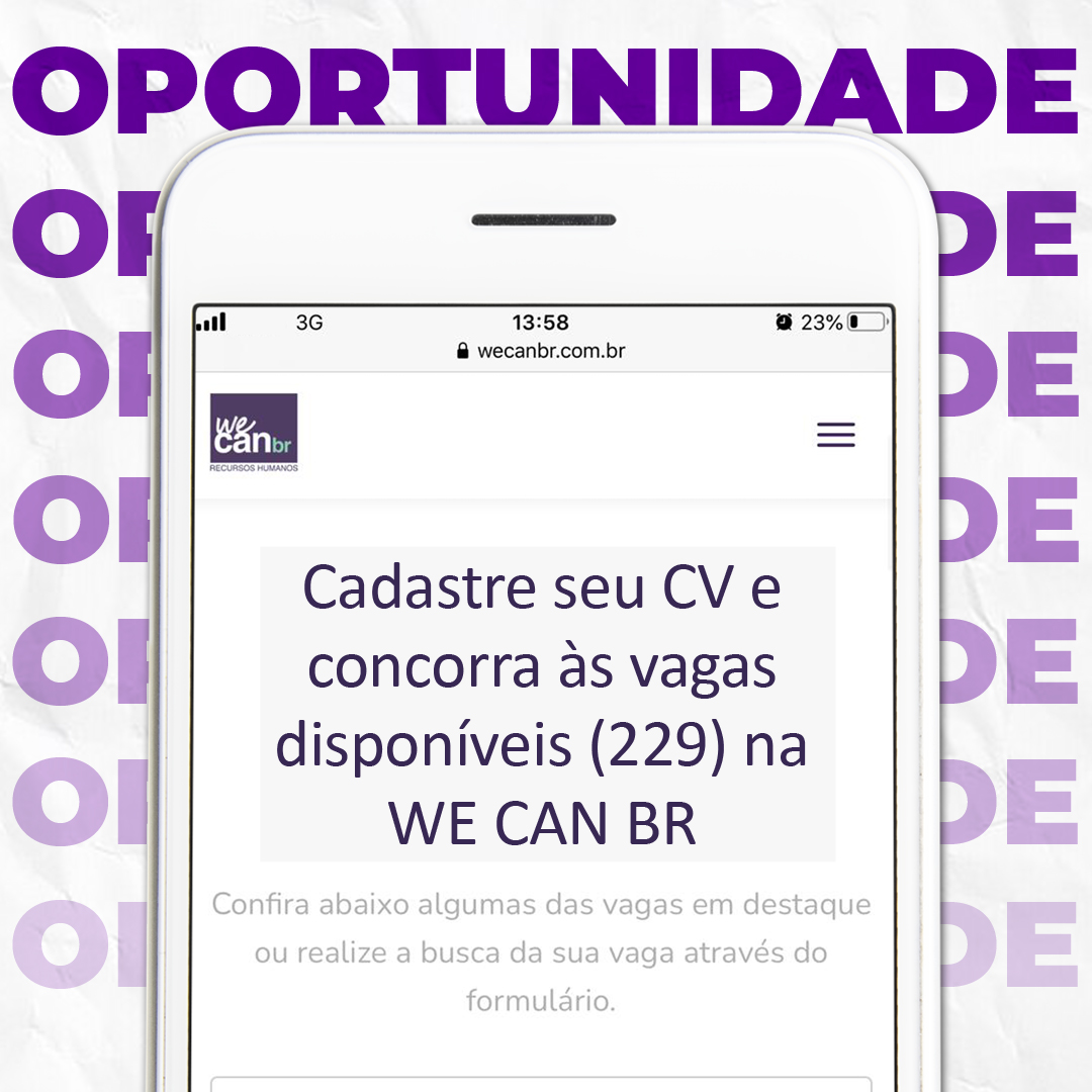 A sua próxima oportunidade pode estar na palma da sua mão